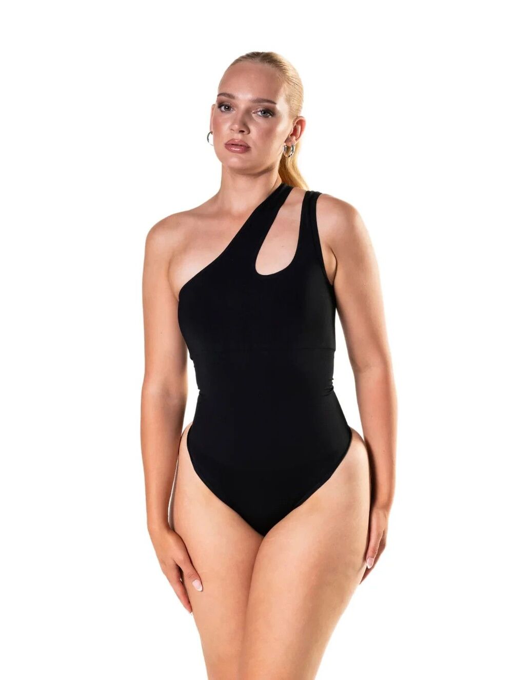 BNWT HeyShape One Shoulder Bodysuit Size XS/S Black Shapewear Snatched